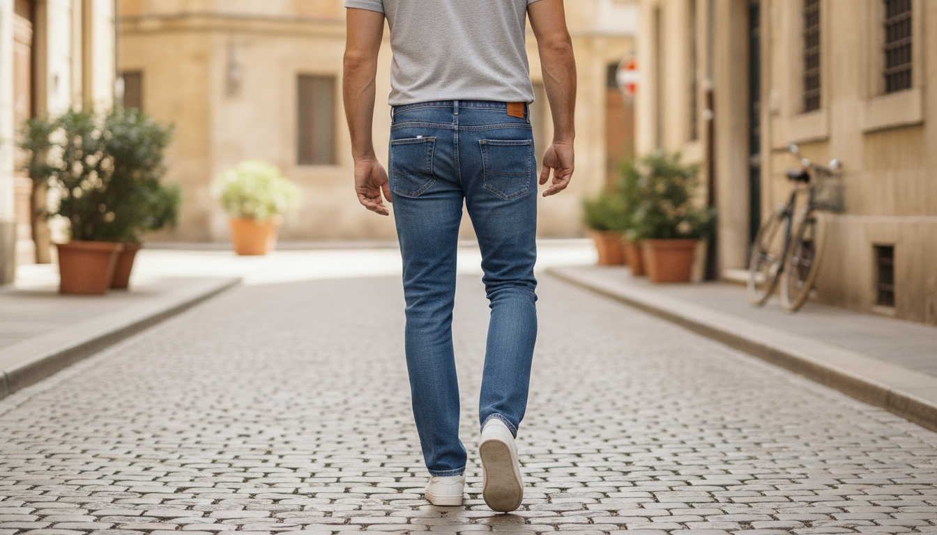 Calvin Klein Men’s Plain Blue Jeans: Clean Everyday Fit