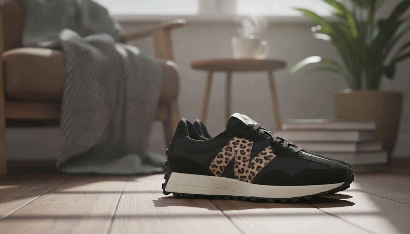 New Balance Women’s Black Lace-Up Sneakers for Daily Wear
